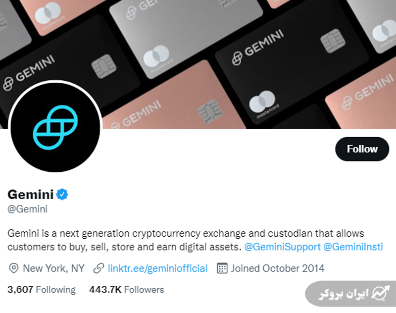 صرافی جیمینی در توییتر